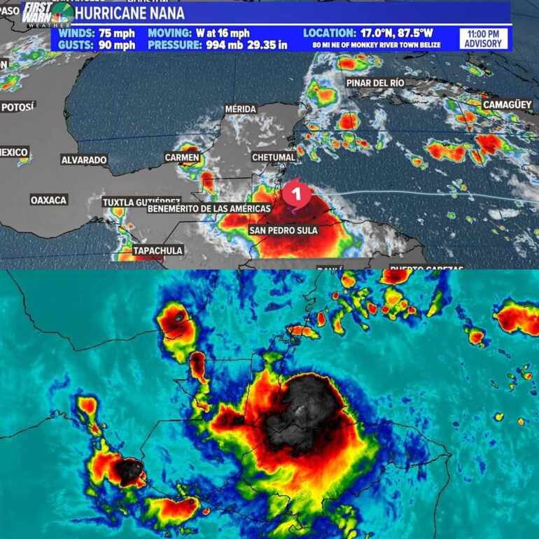 El huracán NANA está por impactar esta noche