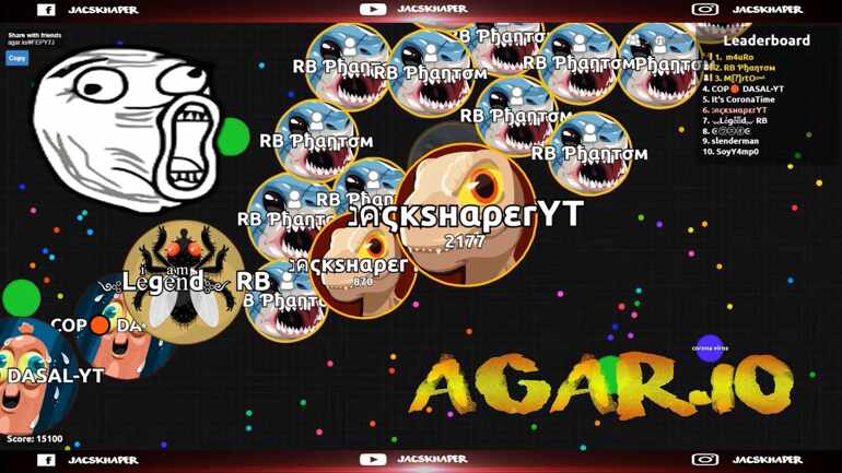 DOMINANDO PARTY EN AGAR.IO 2020 / JACKSHAPERYT