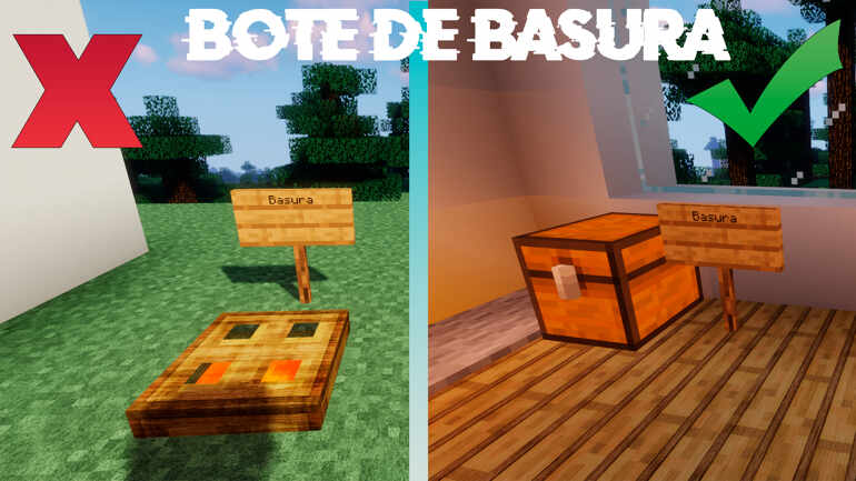 Como Hacer Un BOTE De BASURA En MINECRAFT | ElSamuel.com