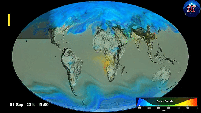 Cómo el CO2 que calienta el planeta se mueve en la atmósfera terrestre