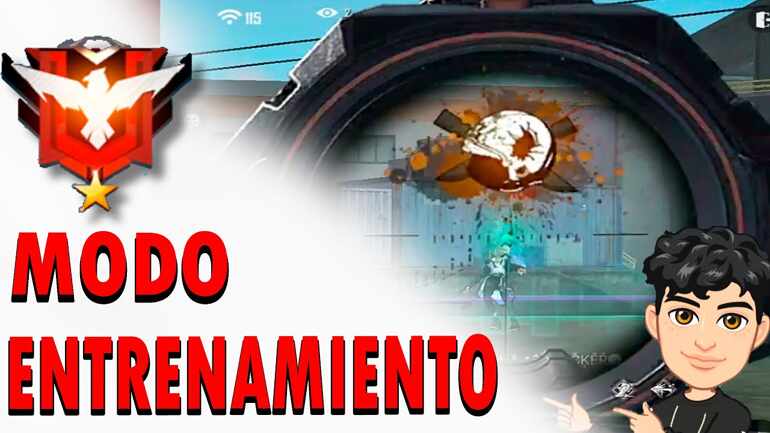 PRACTICANDO EN EL *MODO ENTRENAMIENTO* DE FREE FIRE|#Andrew998