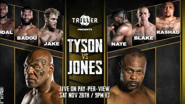 Mike Tyson vs Roy Jones Jr Horarios y Como ver la pelea en Vivo