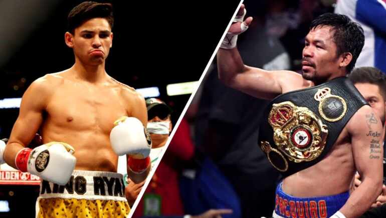 Ryan García "SUEÑA" tener una pelea con el Filipino Pacman Manny Pacquiao