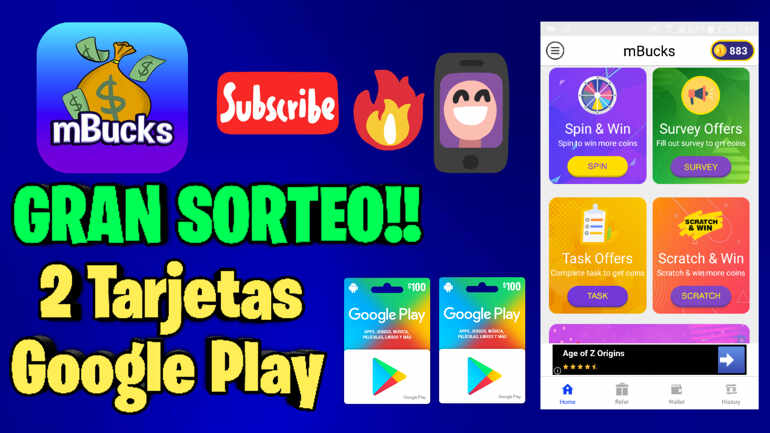 Gran Sorteo de 2 TARJETAS GOOGLE PLAY || 02/11/2020 💵💶💸