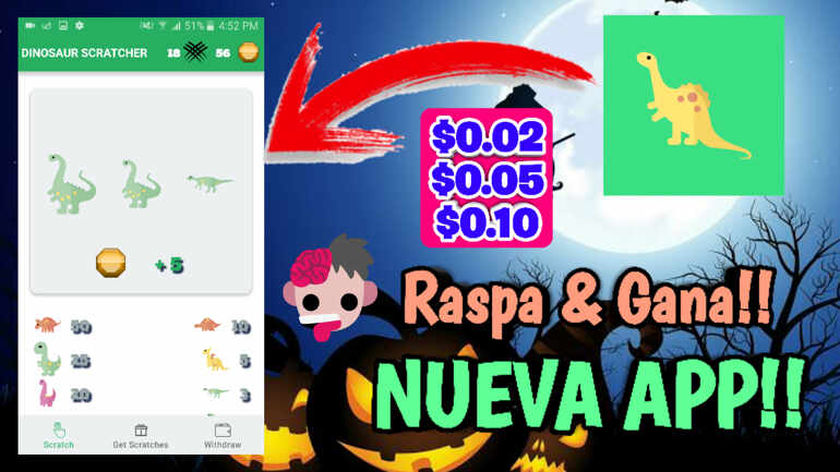 Dinosaur Scratcher || NUEVA APP!! 💥 Raspa & Gana