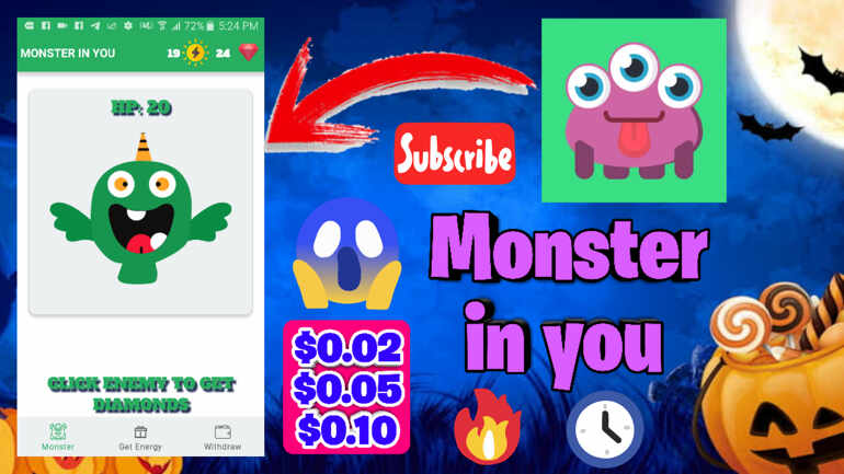 Monster in you 🎃 NUEVA APP!! || Gana Dinero a PayPal 💸