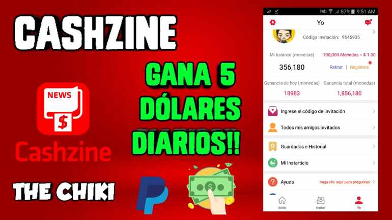 Cashzine || NUEVA ACTUALIZACIÓN!! Ganancias de $5 Al día!! 💵💶