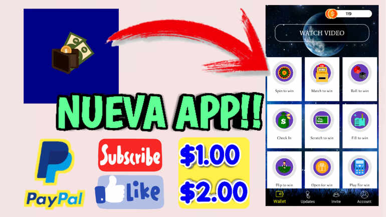 Spin Earn 🎡 NUEVA APP!! 💥 || BOMBA 💣💣 [Gana Dinero a PayPal] Retiro Mínimo de $1.00 💵💶